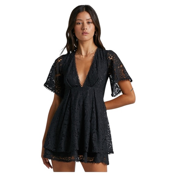 Showpo Do You Miss Me Dress Black Lace size 0 - Picture 9 of 9